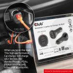 CLUB3D CAC-1921 Ladegerät für Mobilgeräte Laptop Schwarz Zigarettenanzünder Auto