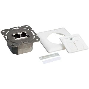 LogiLink NP0123 Steckdose RJ-45 Metallisch, Weiß
