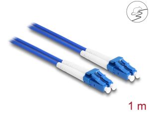 DELOCK LWL Kabel mit Metallarmierung LC Duplex Singlemode 1m