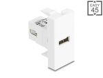 DELOCK Easy 45 Modul USB 2.0 Typ-A BU zu USB 2.0 Typ-A BU ws