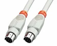 Lindy 8 Pin Mini DIN Cable 2 m Paralleles Kabel Grau
