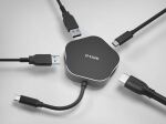 D-Link DUB-M420 laptop-dockingstation & portreplikator Kabelgebunden Thunderbolt 3 Aluminium, Schwarz
