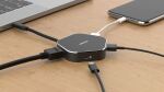 D-Link DUB-M420 laptop-dockingstation & portreplikator Kabelgebunden Thunderbolt 3 Aluminium, Schwarz