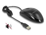 DELOCK Optische USB Desktop Maus-Lautlos schwarz