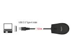 DELOCK Optische USB Desktop Maus-Lautlos schwarz