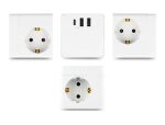 DeLOCK Steckdosenwürfel mit Verlängerungskabel 3-fach mit Kindersicherung und USB Ladegerät, 1,5 m Kabel, weiß