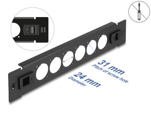 DELOCK 10 D-Typ Patchpanel 6 Port werkzeugfrei schwarz