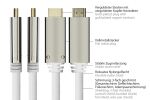 Python GC-M0223 Videokabel-Adapter 3 m DisplayPort HDMI Weiß