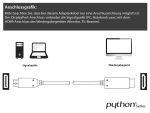 Python GC-M0223 Videokabel-Adapter 3 m DisplayPort HDMI Weiß