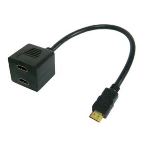 Techly ICOC-HDMI-F-002 HDMI-Kabel 0,3 m HDMI Typ A (Standard) 2 x HDMI Type A (Standard) Schwarz