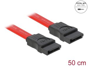 DELOCK SATA-Kabel SATA -> SATA St/St 0.50m rot