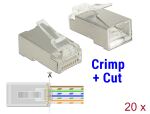 DELOCK Crimp&Cut RJ45 St Cat6 STP 20Stk
