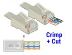 DELOCK Crimp&Cut RJ45 St Cat6 STP 20Stk