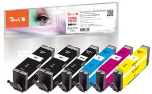 Peach PI100-379 Druckerpatrone 6 Stück(e) Kompatibel Hohe (XL-) Ausbeute Schwarz, Cyan, Magenta, Gelb