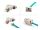 DeLOCK Keystone Modul RJ45 Buchse zu LSA Cat.6A werkzeugfrei gelb Set 10 Stück