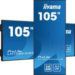 iiyama LH10551UWS-B1AG Signage-Display Digital Signage Flachbildschirm 2,67 m (105") LED 500 cd/m² UltraWide 5K HD Schwarz 24/7