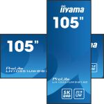 iiyama LH10551UWS-B1AG Signage-Display Digital Signage Flachbildschirm 2,67 m (105") LED 500 cd/m² UltraWide 5K HD Schwarz 24/7