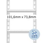 HERMA Computeretiketten 101.6x73.8 mm 1-bahnig weiß...