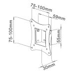 Techly ICA-LCD-900 76,2 cm (30") Schwarz