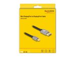 DeLOCK Mini DisplayPort zu DisplayPort Kabel 8K 60 Hz 3 m grau Metall ohne Einrastfunktion
