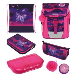 Herlitz FiloActive DIN Plus Magic Schulranzen-Set Mädchen Polyester Pink, Violett