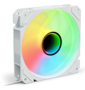 Sharkoon SHARK Mirror PWM RGB Computergehäuse Ventilator 12 cm Weiß 1 Stück(e)