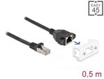 DELOCK Easy 45 Modul S/FTP RJ45 Stecker zu RJ45 BU ca.50cm