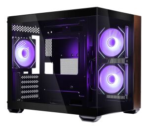 Cooler Master Elite 481 Wood Mini Tower Schwarz