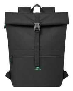 Rivacase Gremio Rucksack City backpack Schwarz Polyester, Recyceltes Polyethylenterephthalat (rPET)