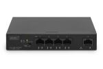 Digitus 4+1-Port Gigabit PoE Netzwerkswitch, Desktop, unmanaged, 1 Uplink Port RJ45, 60 W, af/at