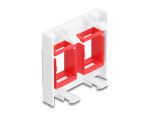 DELOCK Easy 45 Modul 2x Keystone Halterungen 45x45 mm ws/rt