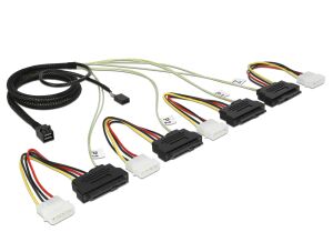 DELOCK SAS Kabel Mini SAS HD -> 4x SAS 29Pin St/Bu 1.00m