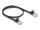 DELOCK Patchkabel gewinkelt RJ45 S/STP Cat6A 0.5m schwarz