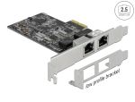 DELOCK PCI Express x2 Karte auf 2 x RJ45 2,5 Gigabit