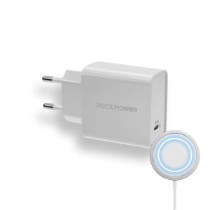 RealPower PC-MagSet Universal Weiß AC Kabelloses Aufladen Drinnen