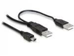 DeLOCK 2x USB2.0-A male / USB mini 5-pin USB Kabel 1 m...