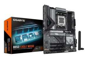 GIGABYTE B850 EAGLE WIFI6E Motherboard - AMD Ryzen 9000 Serie CPUs, 8+2+2 Phasen digitales VRM, bis zu 8200MHz DDR5 (OC), 1xPCIe 5.0 + 2xPCIe 4.0 M.2, GbE LAN, WIFI 6E, USB 3.2 Gen 2
