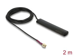 DELOCK GSM-Antenne SMA 2,0dBi 2.00m Klebemontage