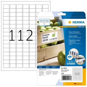 HERMA Etiketten A4 25,4x16,9 mm weiß extrem stark haftend Papier matt 2800 St.