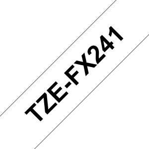Brother TZE-FX241 Etiketten erstellendes Band Schwarz auf weiss TZ