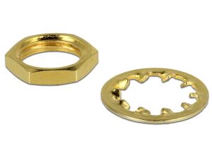 DELOCK Mutter + Sicherungsring SMA-/RP-SMA-Buchse 10 Stk