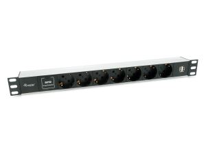 Equip 7-Fach Deutsche Steckdosenleiste mit USB Buchse