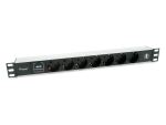 Equip 7-Fach Deutsche Steckdosenleiste mit USB Buchse