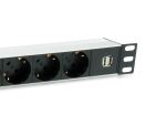 Equip 7-Fach Deutsche Steckdosenleiste mit USB Buchse