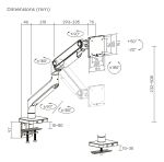 Digitus Single Monitorhalterung, 49", 20 kg