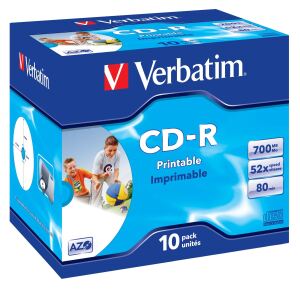 Verbatim CD-R AZO Wide Inkjet Printable 700 MB 52x 10 Stück(e)