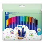 Staedtler 323 C20 Fineliner Schwarz, Blau, Braun, Cyan, Dunkles Grau, Duck Blue, Grün, Hellblau, Hellgrün, Hellgrau, Lila, Orange, Pink, Rot, Violett, Gelb