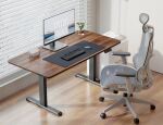 Equip ERGO Elektrisches Steh-Sitz-Schreibtischgestell, Schwarz