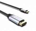 Inca ITCH-02TX HDMI-Kabel 2 m HDMI Typ A (Standard) USB Typ-C Schwarz
