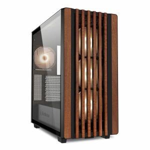 Sharkoon REBEL C70G RGB Full Tower Schwarz, Holz